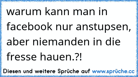 Geht anstupsen bei nicht facebook